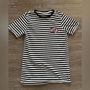 Refinery 29 Black and White Striped T-Shirt size Small
